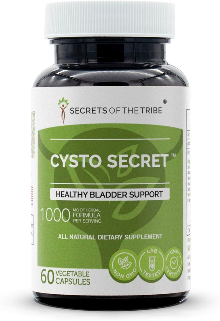 Secrets of the Tribe - Cysto Secret, Healthy Bladder Support, Herbal Supplement Blend (60 Capsules)