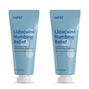 Curiste crème de lidocaïne 5% maximum de force OTC analgésique topique OTC - 12 oz (paquet de 2) XL Tube 5 pour cent de crème de numération de lidocaïne à ennoblir efficacement (2 paquet - 6 oz Tube)