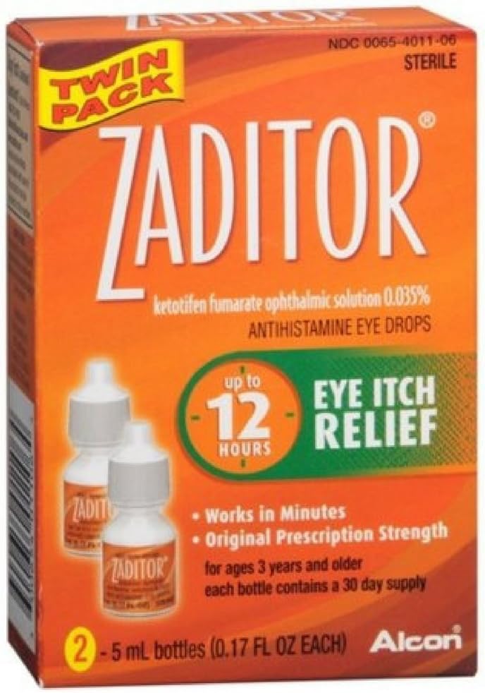 Zaditor Antihistamine gouttes oculaires Twin Pack 0,34 Fl oz