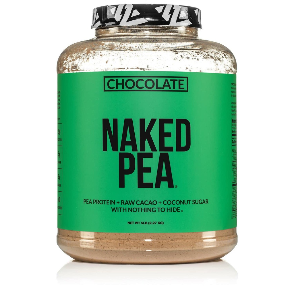 NAKED Nutrition Chocolate Pea Protein Isolate - 5Lb Bulk, NSF certifié, à base végétale, végétarienne et végétalienne. Facile à digérer, sans OGM, sans gluten, sans lactose, sans soja