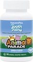 NaturesPlus Parade animale Dent de fée Chewables pour enfants - Saveur de vanille naturelle - 90 comprimés en forme d'animal, lot de 2 - Supplément santé dentaire - Végétarien, sans gluten - 90 portions totales