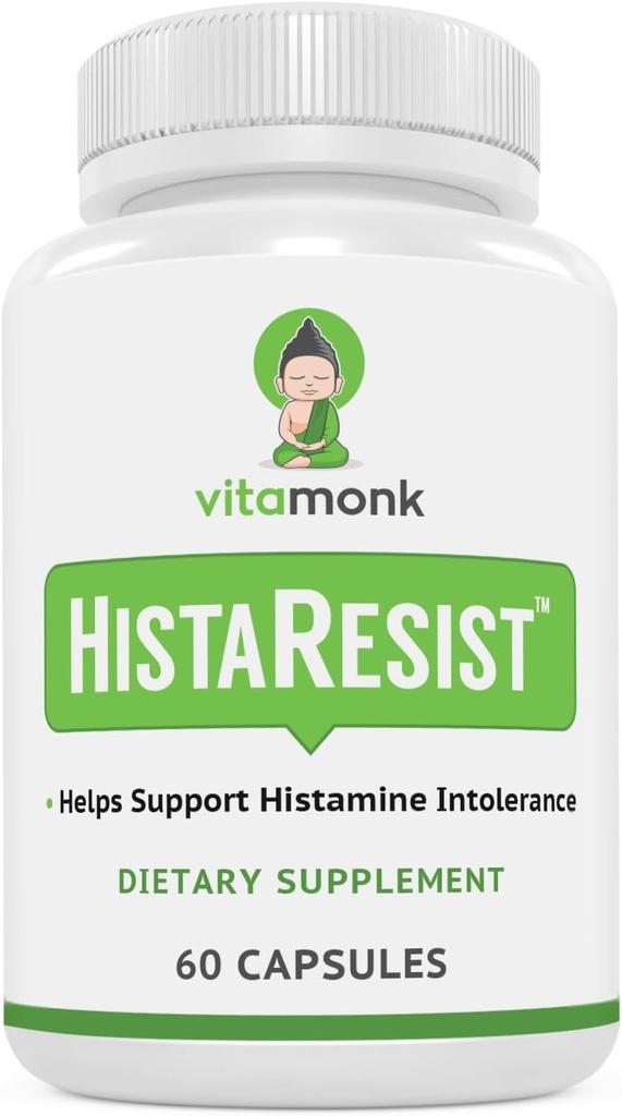 VitaMonk Blocker Histamine pour l'intolérance à l'histamine - HistaRésiste - Supplément enzymatique DAO Dose optimale de diamine oxydase pour aider à protéger l'histamine pour la digestion lisse - 60 capsules