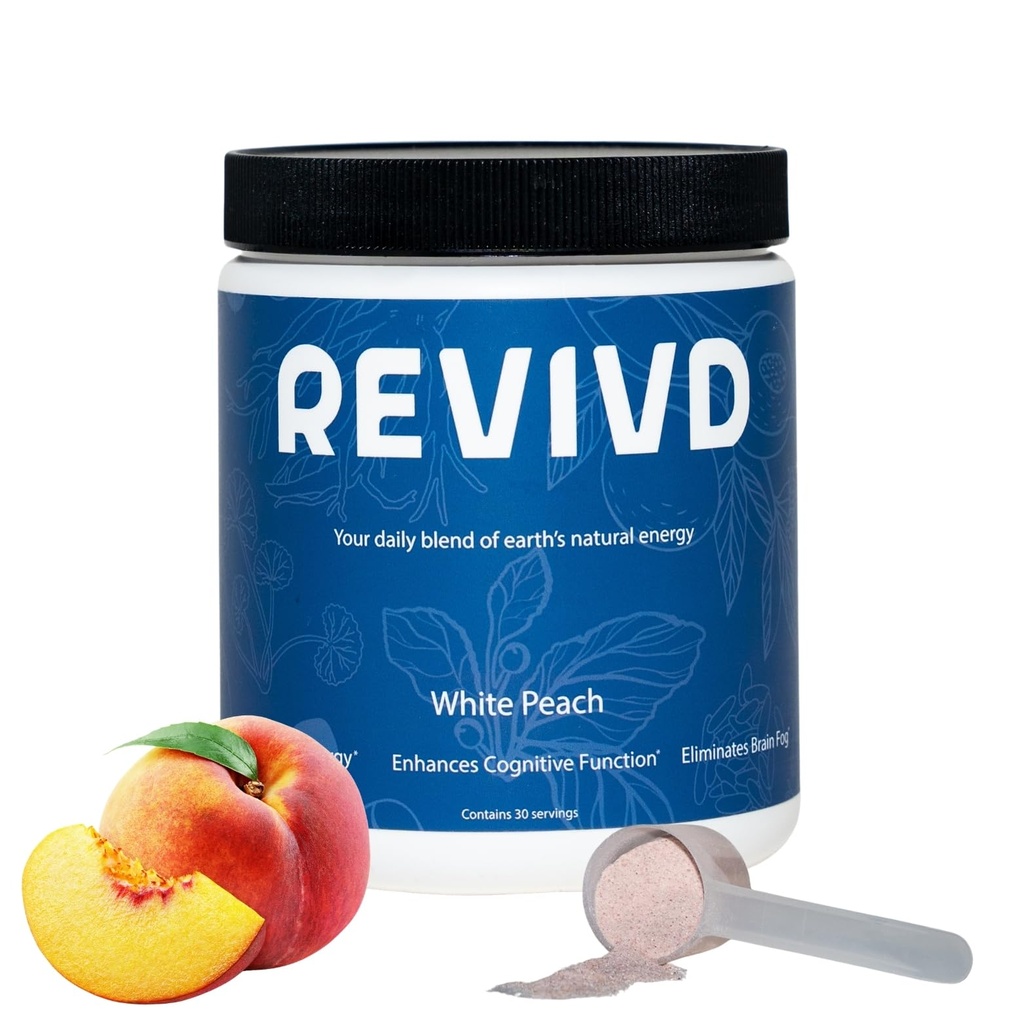 Supplément d'énergie naturelle White Peach pour une meilleure concentration, suppression du brouillard cérébral et augmentation de la fonction cognitive - Yerba Mate infusé