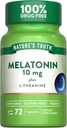 La vérité de la nature Melatonine 10 mg + L-Theanine (72 comprimés)