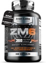 Iron Labs ZM6 – 6 mois d'approvisionnement – supplément d'aspartate de magnésium de zinc – 360 capsules végétariennes – suppléments de magnésium et de zinc pour hommes et femmes