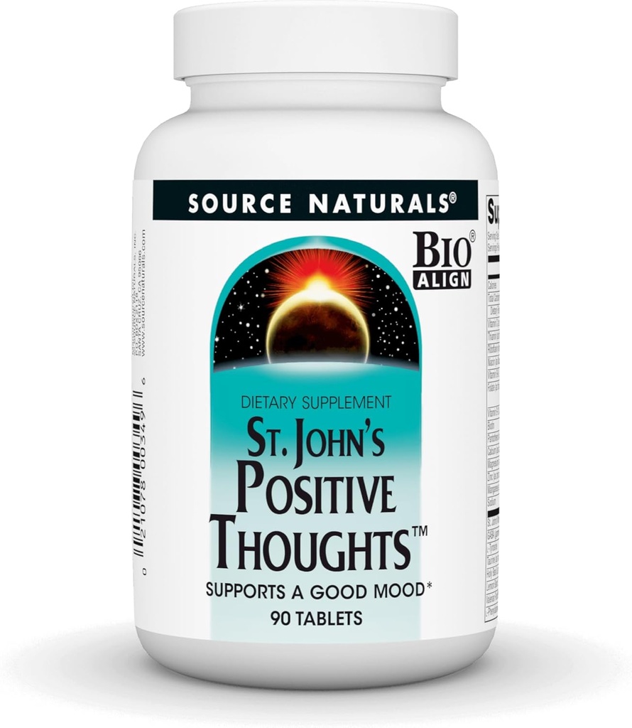 Source Naturals St. John's Positive Thoughts, Supports A Good Mood* - 90 Tablets