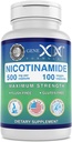 Formules Genex - Nicotinamide 500mg Vitamine B3 Capsules de niacine sans flush pour une peau saine - pilules de supplément Niacinamide Aidez à produire de la kératine et à soutenir la santé et l'énergie des cellules de la peau - (100 capsules)