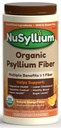 NuSyllium Psyllium Husk Powder, USDA Organic, 30.5 Oz, supplément de fibre alimentaire avec sucre brun, aide la santé digestive* Orange naturelle, 72 portions