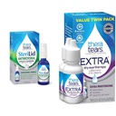 TheraTears Extra Dry Eye Therapy Lubrifiant gouttes pour les yeux secs, 0,5 fl oz bouteille, 2 Count & SteriLid nettoyage des paupières et lavage du visage, pour les yeux irrités, 2 fl oz spray