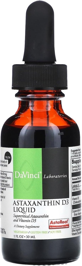 Laboratoires Davinci Astaxanthin D3 Liquide - 1 fl oz