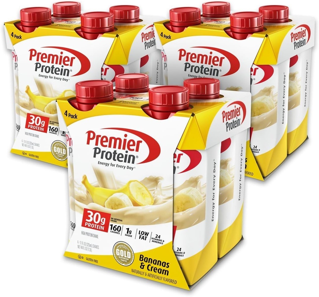 Premier Protéine iiEjNj 30g Secouer les protéines, 11 fl oz bouteille, Banane 12 Compte (2 Pack)