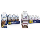 Glucerna Protein Smart Nutritional Shake & Assure Max Protein Nutrition Shake avec 30g de protéines, 1g de sucre, haute protéine Shake, chocolat au lait, 11 Fl Oz (paquet de 12), liquide, Halal