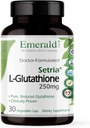 EMERALD LABS Setria L-Glutathion - Supplément de Glutathion puissant - Offre un soutien du foie et de l'immunité* - Sans gluten - 30 capsules végétales