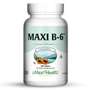 Maxi Health B-6 - Vitamine B6-100 mg Santé cardiovasculaire - 100 comprimés - Casher (100 comte, paquet de 2)