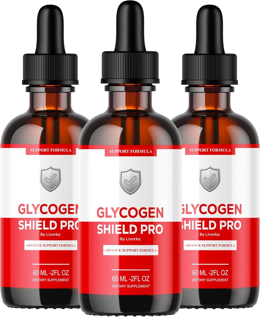 (3 Pack) Glycogen Shield Pro - Glycogen Shield Pro gouttes, GlycogenShield Pro gouttes, GlycogenShield Pro Support, Glycogen Shield Pro Support, Glycogen Shield Pro Supplément, 3 bouteilles pour 90 jours