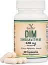 Supplément DIM pour les femmes et les hommes (Diindolylméthane supplément de blocage de l'estrogène, traitement de l'acné hormonal, équilibre hormonal pour les femmes) 400mg portions, 200mg par gélule, 60 Capsules par Double Wood