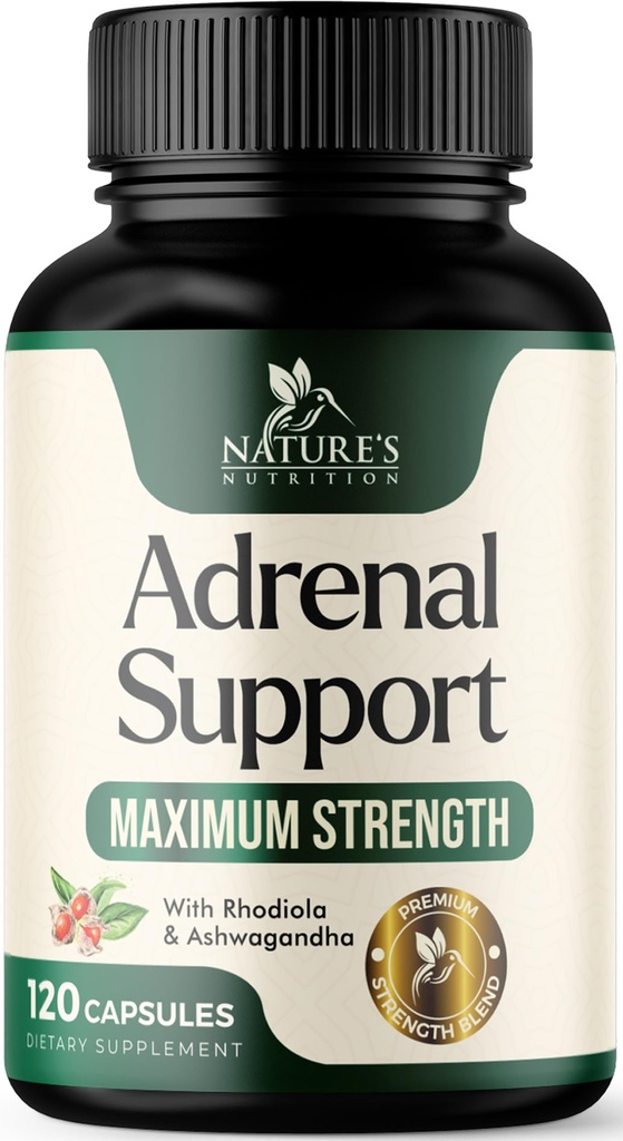 Suppléments de soutien adrénal Complexe Cortex, Meilleur supplément énergétique, Soutiens Cortisol Santé & Niveaux d'énergie, Ashwagandha quotidien pour les femmes et les hommes, Soutiens Adrénal Fatigue & Système immunitaire, 120 Capsules