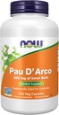 NOW Supplements, Pau D'Arco (Tabebuia heptaphylla) 500 mg, Herbal Support, 250 Veg Capsules