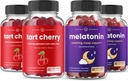 NutraChamps Tart Cherry (2 Pack) et Melatonine (2 Pack) pour le soutien musculaire et le sommeil