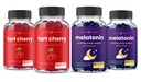 NutraChamps Tart Cherry (2 Pack) et Melatonine (2 Pack) pour le soutien musculaire et le sommeil