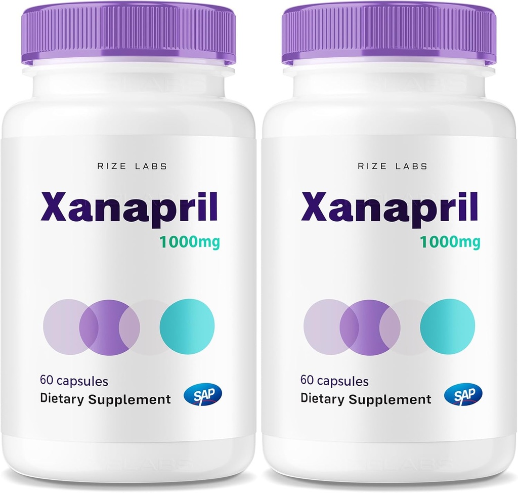 (2 pack) Capsules de Xanapril, Xanapril pour un meilleur sommeil et un meilleur soin du cerveau, formule maximale avancée de Xanapril, supplément à base de plantes de Xanapril, examen des pastilles de Xanapril (120 capsules)