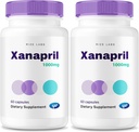 (2 pack) Capsules de Xanapril, Xanapril pour un meilleur sommeil et un meilleur soin du cerveau, formule maximale avancée de Xanapril, supplément à base de plantes de Xanapril, examen des pastilles de Xanapril (120 capsules)