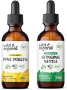 Teinture de pollen de pin sauvage et biologique 2 fl oz & stinging Teinture de racine de papillon 2 fl oz