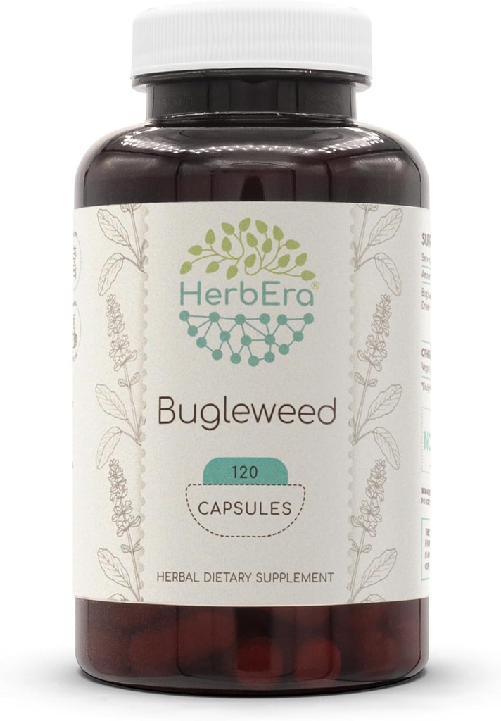 HerbEra Bugleweed 120 Capsules, 400 mg, faites avec de la bugleweed (Lycopus Virginicus) Herb séchée (120 Capsules)