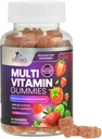 Gummies multivitamines pour adultes, Vitamines et minéraux gommy quotidiens avec des vitamines A, C, D, B12 pour les femmes et les hommes, Supplément de multivitamines gommy de soutien immunitaire, Vitamine multivitamine VIT pour adultes - 90 Gummies
