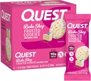 Quest Nutrition Cookies congelés Twin Pack, gâteau d'anniversaire, 1g de sucre, 10g de protéines, 2g de glucides nets, sans gluten, 8 Compte(paquet de 1)