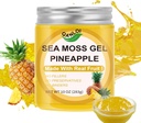 Gel de mousse de mer biologique,(10OZ) Gel de mousse de mer irlandaise fait avec de vrais fruits frais, sans gluten et vegan Friendly&non-OGM Superfood avec toutes les vitamines essentielles naturelles, Minéraux (Pineapple)