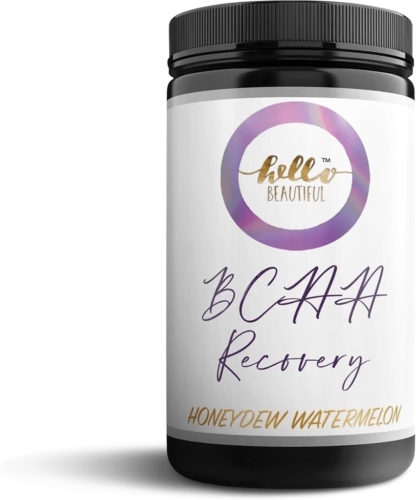 Bonjour Belle BCAA Recovery Powder - Vitamine B-66 L-Glutamine avant et après l'entraînement Muscle Recovery & Muscle Builder Supplément boisson pour les femmes (Honeydew Pastmelon)