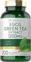 Carlyle EGCG Supplément à l'extrait de thé vert $ 1200mg $ 200 Capsules $ Non-OGM et sans gluten
