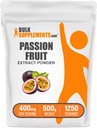 BulkSupplements.com Poudre d'extrait de fruits de passion - Poudre de fruits de passion - Sans gluten et sans sucre ajouté, 400mg par portion, 500g (1,1 lb) (paquet de 1)
