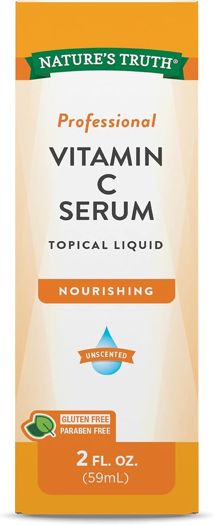 La vérité de la nature Vitamine C Sérum 2 oz. Huile pour le visage et la peau.