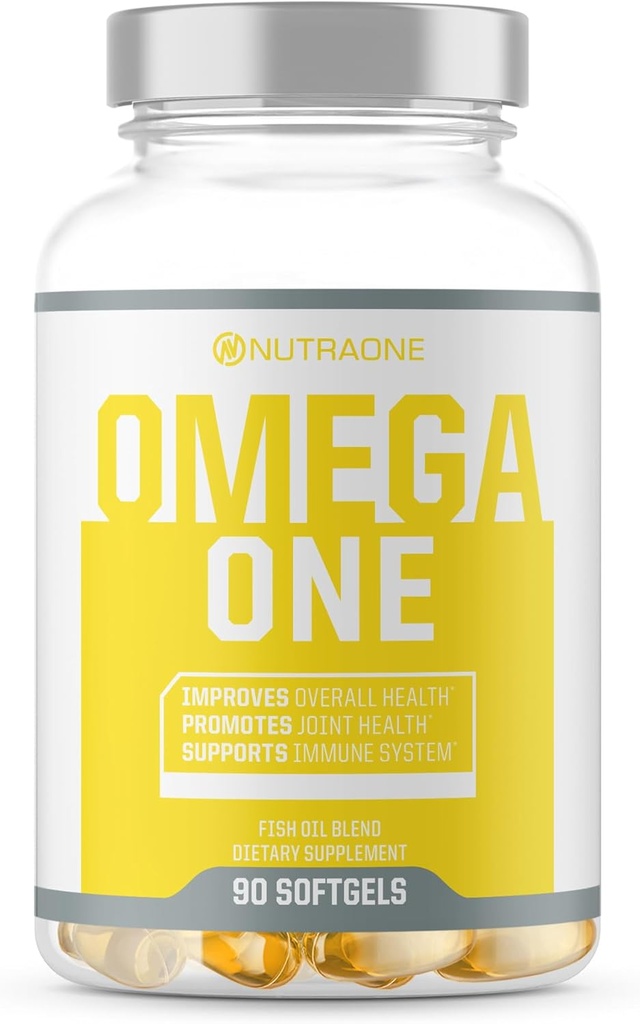 Supplément d'huile de poisson OmegaOne Omega-3 par NutraOne (90 500mg de pilules d'huile de poisson)