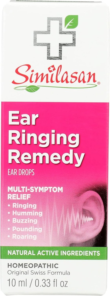 Similasan Ear Ringing Remedy Ear Drops, Natural, 0.33 Fluid Ounce
