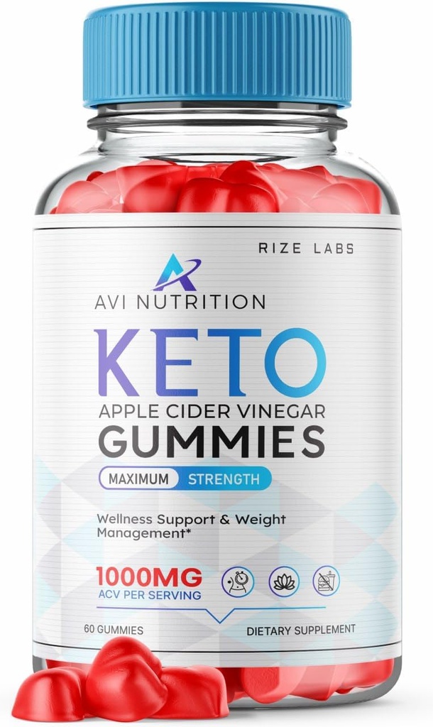 ize labs Avi Nutrition Gommies kéto, ACV avancé perte de poids Gommy et supplément pour stimuler le métabolisme (60 Gommies)