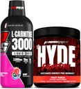 PROSUPPS L-Carnitine 3000 Stimulant Free Liquid Shots (Berry) et M. Hyde Signature Série Pré-entraînement Consommation d'énergie en poudre (Fruit Punch)