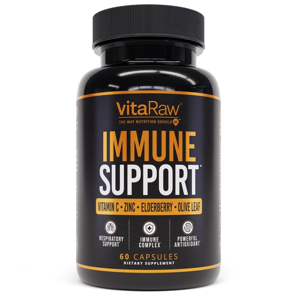 Soutien immunitaire Vitamines - Elderberry avec du zinc, de la vitamine C et de l'ail pour adultes - Sambucus Black Elderberry Capsules & Echinacea Immunity Renewal Complex