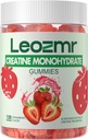 Creatine Monohydrate Gommies 5000mg pour les hommes et les femmes, Chewables Supplément de Creatine Monohydrate(120 Compte)- Fraise 120 Gommies