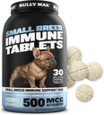 Comprimés de soutien immune pour petit chien de race Bully Max - Additif de supplément d'immunité multivitamines pour chiens chiots et adultes - Vitamines pour animaux de compagnie avec astaxanthin, colostrum, curcuma - 30 comprimés