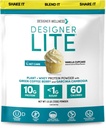 Designer Wellness, Designer Lite, Protéines naturelles à faible teneur en calories, Fibre prébiotique, Vitamines et minéraux clés, Cupcake Vanilla, 25.6 Ounces