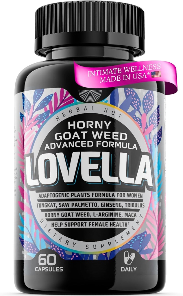 Hornygoatweed Femmes - Libido Booster pour les femmes, l'humeur, l'énergie, rapide action Libido Supplément w. Maca Root, femmes Libido Booster w. Ginseng, Tribulus, Hormone Balance Support, Enhancer Pills - 60ct USA