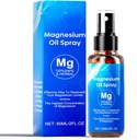 Vaporisateur d'huile de magnésium, Huile de magnésium Peau et Corps Extra Strength, 60Ml Spray d'huile de chlorure de magnésium pur, Spray de magnésium naturel biologique, Facile à absorber et à utiliser