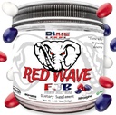 Poudre pré-entraînement Red Wave avec créatine pour les hommes et les femmes - Supplément entièrement dosé, Citrulline, Beta-Alanine, 300mg Caféine mélangée, Nootropics, Long Lasting Energy, 540 Grams (Fruity Jelly Bean)