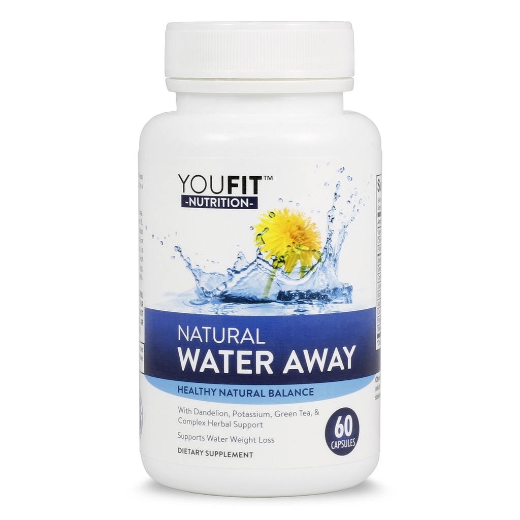 Pills d'eau pour le soutien de l'équilibre des fluides – Supplément à base de plantes pour le ballonnement, les diurétiques naturels pour la rétention d'eau et le soulagement des Edèmes dans les jambes et les pieds – Formule de résistance maximale 60 Capsules