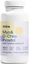 MIRA PCOS Supplément, Myo Inositol & D-Chiro Inositol 40:1 Ratio, aide à promouvoir l'équilibre hormonal et à soutenir la santé et le métabolisme ovariens, 90 capsules (30 portions), 1 bouteille