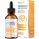 Spectre complet de tocotriénols Supplément 1200mg- Tocotriénol Vitamine E Liquide, Sans tocophérol - Mélange d'antioxydant supérieur - Absorption plus élevée - 2 fl oz,30 portions