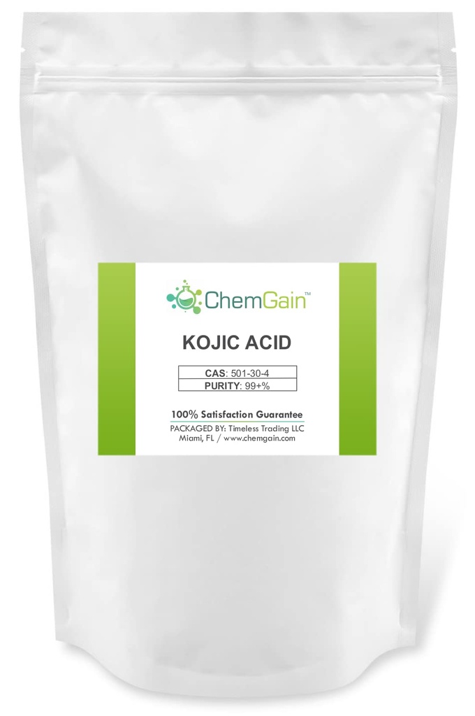 Poudre d'acide Kojic - 250 g (8,8 oz) en vrac - Ultra pur - CAS 501-30-4